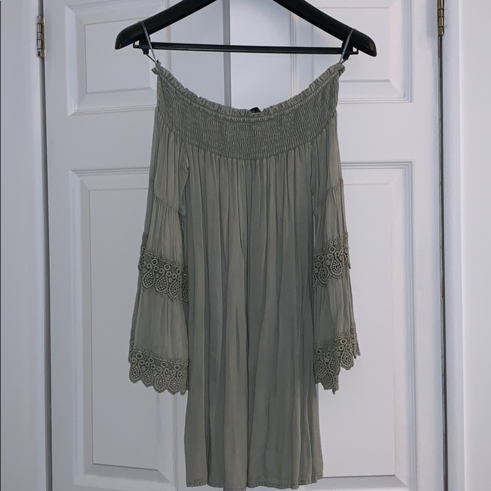 Boho Me Off Shoulder Bell Sleeve Dress